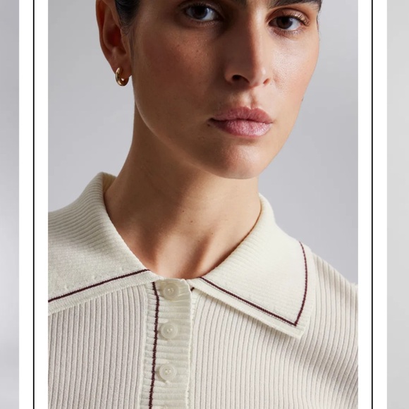 & Other Stories Cream Button Down Shirt - Picture 3 of 8